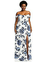 Alt View 1 Thumbnail - Indigo Rose Off-the-Shoulder Basque Neck Maxi Dress with Flounce Sleeves
