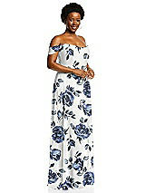Alt View 2 Thumbnail - Indigo Rose Off-the-Shoulder Basque Neck Maxi Dress with Flounce Sleeves