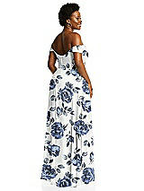 Alt View 3 Thumbnail - Indigo Rose Off-the-Shoulder Basque Neck Maxi Dress with Flounce Sleeves