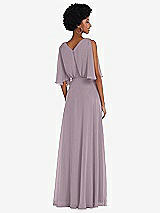 Alt View 3 Thumbnail - Lilac Dusk V-Neck Split Sleeve Blouson Bodice Maxi Dress