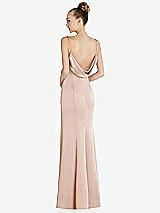 Front View Thumbnail - Cameo Draped Cowl-Back Princess Line Dress with Front Slit
