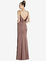 Front View Thumbnail - Sienna Draped Cowl-Back Princess Line Dress with Front Slit