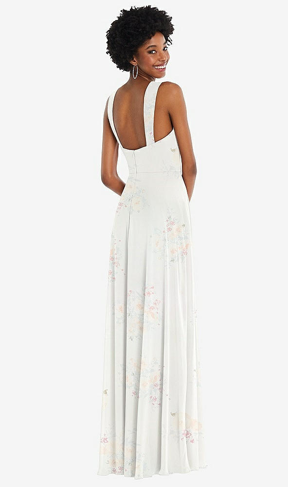 Back View - Spring Fling Contoured Wide Strap Sweetheart Maxi Dress