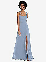 Front View Thumbnail - Cloudy Contoured Wide Strap Sweetheart Maxi Dress
