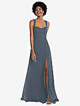 Front View Thumbnail - Silverstone Contoured Wide Strap Sweetheart Maxi Dress