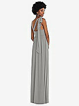 Alt View 3 Thumbnail - Chelsea Gray Convertible Tie-Shoulder Empire Waist Maxi Dress