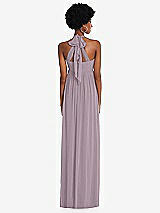 Alt View 5 Thumbnail - Lilac Dusk Convertible Tie-Shoulder Empire Waist Maxi Dress