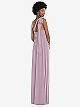 Alt View 3 Thumbnail - Suede Rose Convertible Tie-Shoulder Empire Waist Maxi Dress