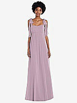 Front View Thumbnail - Suede Rose Convertible Tie-Shoulder Empire Waist Maxi Dress