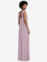 Rear View Thumbnail - Suede Rose Convertible Tie-Shoulder Empire Waist Maxi Dress