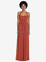 Alt View 1 Thumbnail - Amber Sunset Convertible Tie-Shoulder Empire Waist Maxi Dress