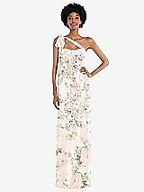 Alt View 2 Thumbnail - Blush Garden Convertible Tie-Shoulder Empire Waist Maxi Dress