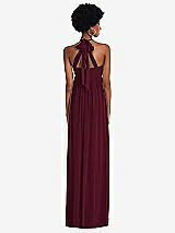 Alt View 5 Thumbnail - Cabernet Convertible Tie-Shoulder Empire Waist Maxi Dress