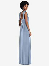 Rear View Thumbnail - Cloudy Convertible Tie-Shoulder Empire Waist Maxi Dress