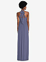 Alt View 5 Thumbnail - French Blue Convertible Tie-Shoulder Empire Waist Maxi Dress
