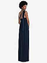Alt View 3 Thumbnail - Midnight Navy Convertible Tie-Shoulder Empire Waist Maxi Dress