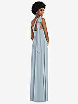 Alt View 3 Thumbnail - Mist Convertible Tie-Shoulder Empire Waist Maxi Dress