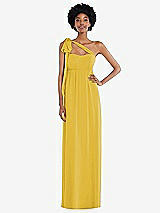 Alt View 2 Thumbnail - Marigold Convertible Tie-Shoulder Empire Waist Maxi Dress