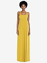Alt View 4 Thumbnail - Marigold Convertible Tie-Shoulder Empire Waist Maxi Dress