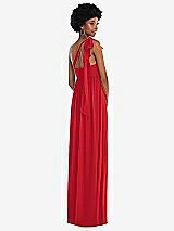 Alt View 3 Thumbnail - Parisian Red Convertible Tie-Shoulder Empire Waist Maxi Dress