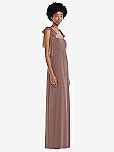 Side View Thumbnail - Sienna Convertible Tie-Shoulder Empire Waist Maxi Dress
