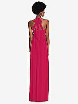 Alt View 5 Thumbnail - Vivid Pink Convertible Tie-Shoulder Empire Waist Maxi Dress