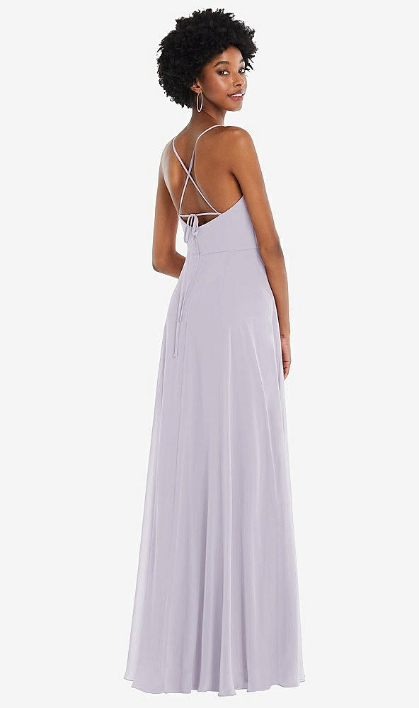 Back View - Moondance Scoop Neck Convertible Tie-Strap Maxi Dress with Front Slit