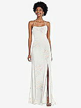 Alt View 1 Thumbnail - Spring Fling Scoop Neck Convertible Tie-Strap Maxi Dress with Front Slit
