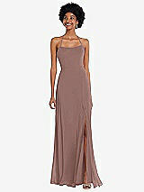 Alt View 1 Thumbnail - Sienna Scoop Neck Convertible Tie-Strap Maxi Dress with Front Slit