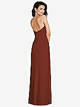 Rear View Thumbnail - Auburn Moon Strapless Scoop Back Maxi Dress with Front Slit