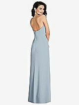 Rear View Thumbnail - Mist Strapless Scoop Back Maxi Dress with Front Slit