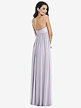 Rear View Thumbnail - Moondance Twist Shirred Strapless Empire Waist Gown with Optional Straps