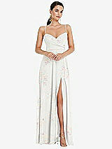 Front View Thumbnail - Spring Fling Adjustable Strap Wrap Bodice Maxi Dress with Front Slit 