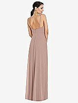 Rear View Thumbnail - Bliss Adjustable Strap Wrap Bodice Maxi Dress with Front Slit 