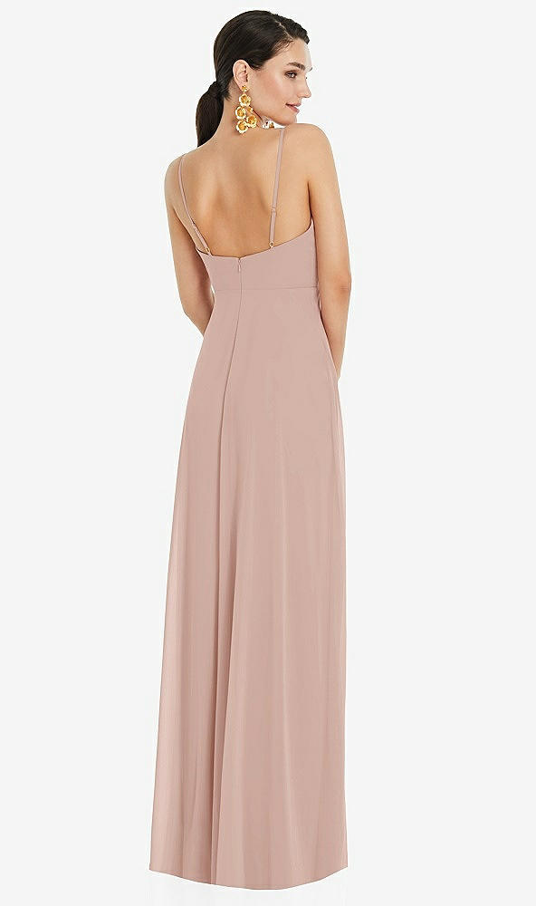 Back View - Toasted Sugar Adjustable Strap Wrap Bodice Maxi Dress with Front Slit 