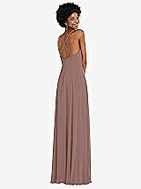 Rear View Thumbnail - Sienna Faux Wrap Criss Cross Back Maxi Dress with Adjustable Straps
