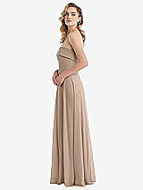 Side View Thumbnail - Topaz Cuffed Strapless Maxi Dress with Front Slit