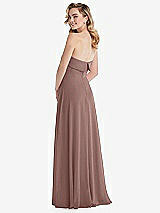 Rear View Thumbnail - Sienna Cuffed Strapless Maxi Dress with Front Slit