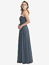 Side View Thumbnail - Silverstone Cuffed Strapless Maxi Dress with Front Slit