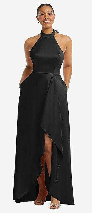 black halter dress formal