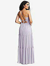 Rear View Thumbnail - Moondance Drawstring Bodice Gathered Tie Open-Back Maxi Dress with Tiered Skirt