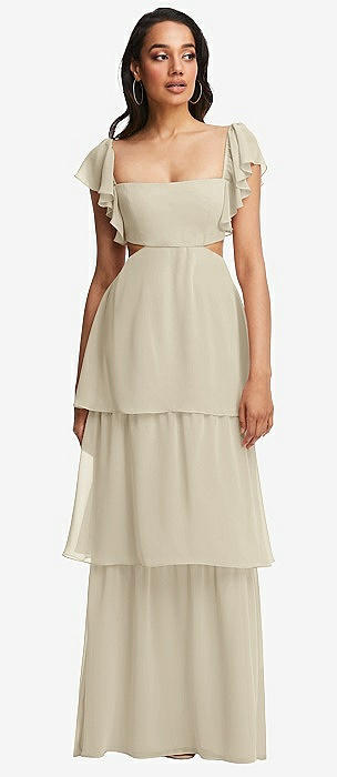 champagne empire waist dress