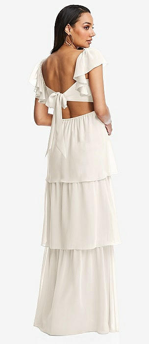 ivory chiffon dress