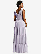Alt View 3 Thumbnail - Moondance Bow-Shoulder Faux Wrap Maxi Dress with Tiered Skirt