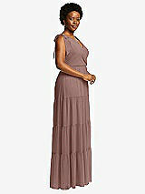 Alt View 2 Thumbnail - Sienna Bow-Shoulder Faux Wrap Maxi Dress with Tiered Skirt