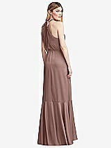 Alt View 3 Thumbnail - Sienna Tie-Neck Halter Maxi Dress with Asymmetric Cascade Ruffle Skirt