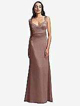 Front View Thumbnail - Sienna Framed Bodice Criss Criss Open Back A-Line Maxi Dress