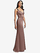 Side View Thumbnail - Sienna Framed Bodice Criss Criss Open Back A-Line Maxi Dress