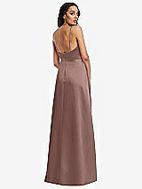 Rear View Thumbnail - Sienna Adjustable Strap Faux Wrap Maxi Dress with Covered Button Details