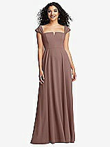 Alt View 1 Thumbnail - Sienna Off-the-Shoulder Pleated Cap Sleeve A-line Maxi Dress